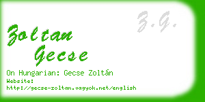 zoltan gecse business card
